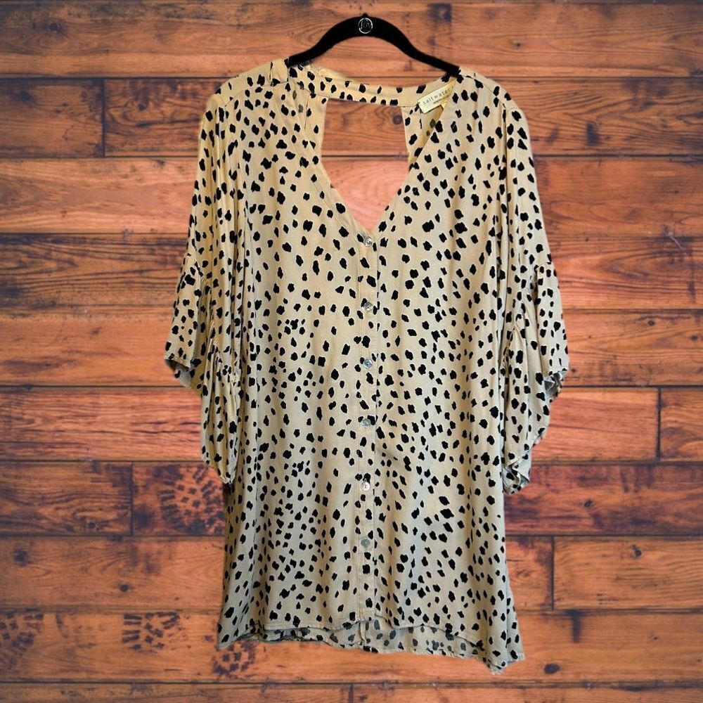 5 for $25🔥Saltwater LUXE Animal Print Bell Sleeve Mini Dress XS